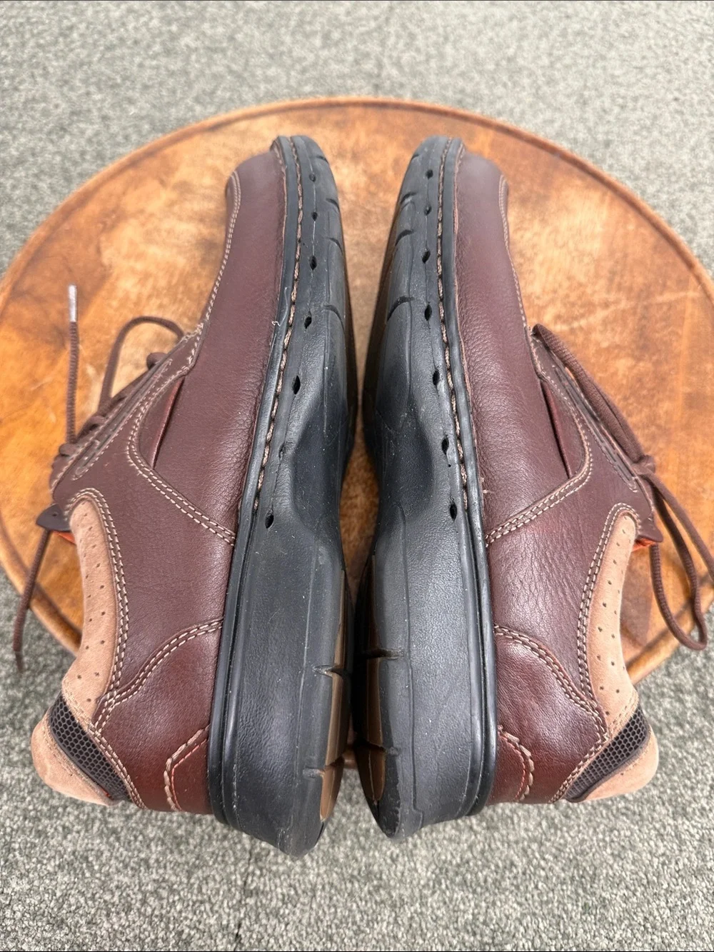 Clarks Unstructured Shoes Mens 8.5 M Un.Bend Casual Oxfords Moc Lace Comfort